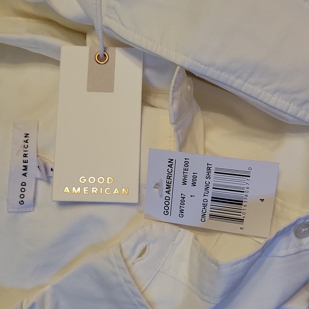 NWT GOOD AMERICAN CINCHED TUNIC SHIRT - Picture 11 of 16